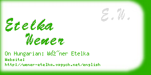 etelka wener business card